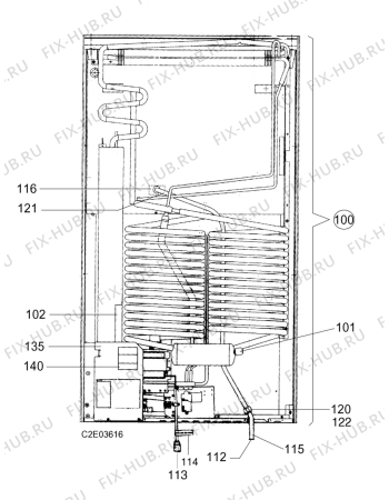 Взрыв-схема холодильника Electrolux NDR1292 - Схема узла C20 Cold, User manual E